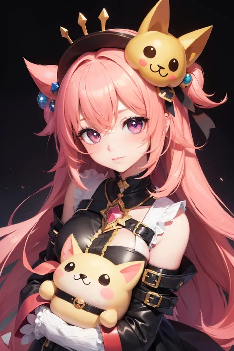 Chibi-styled character hero of Nana, the adorable girl fromMobile Legends: Bang Bang,

(With a cute,  and oversized head),(Detailed chibi design),(Vibrant colors),

(Styled in Nanas iconic outfits and accessories),(Big expressive eyes),(Blush-filled cheeks...