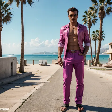 GTA vi character boy in vice city in leonida 