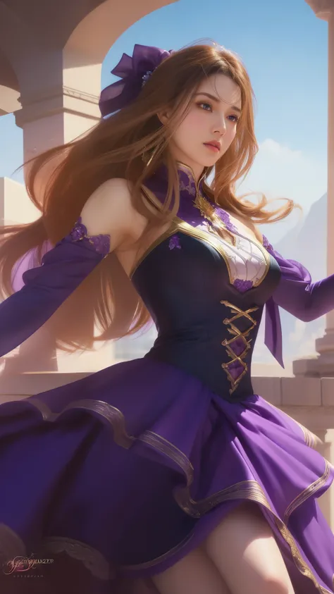 a close up of a woman in a purple dress , style artgerm, cushart krenz key art feminine, extremely detailed artgerm, ! dream artgerm, style of artgerm, artgerm lau, like artgerm, artgerm. high detail, alluring mesmer woman, artgerm detailed