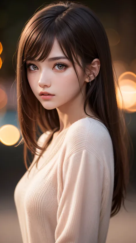 ((1girl)), Brown hair, Amazing face and eyes, Pink eyes, (amazingly beautiful girl), Brown hair, ((Best Quality)), (Ultra-detailed), (extremely detailed CG unified 8k wallpaper), Highly detailed, High-definition raw color photos, Professional Photography, ...