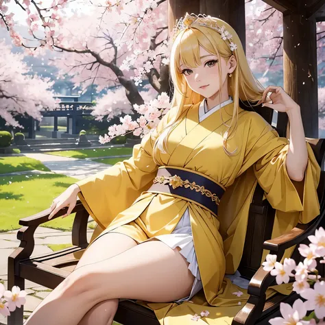 masterpiece, top quality, 16K UHD,
princess-themed outfit, Japanese girl, cute face, blonde yellow hair, spreading legs,
gardens, cherry blossoms, sunny day, outdoors, serene environment --auto --s2

A beautiful Japanese princess, with a captivatingly cute...