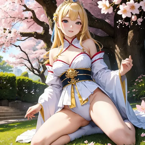 masterpiece, top quality, 16K UHD,
princess-themed outfit, Japanese girl, cute face, blonde yellow hair, spreading legs,
gardens, cherry blossoms, sunny day, outdoors, serene environment --auto --s2

A beautiful Japanese princess, with a captivatingly cute...