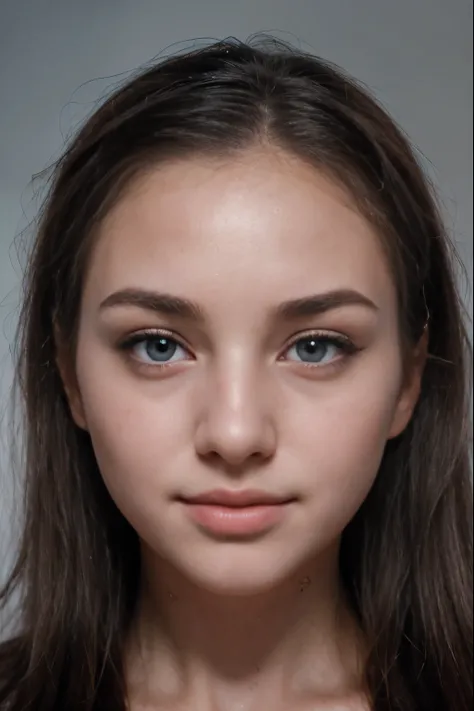 Ukraine girl 27 old. (A round face with expressive features, featuring different shades of pale pink skin for a delicate contrast. The smooth, wrinkle-free forehead provides a perfect canvas for medium, plump eyebrows that suit the round face flawlessly. W...