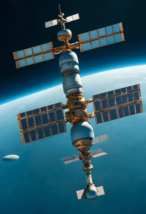 international space station near earth