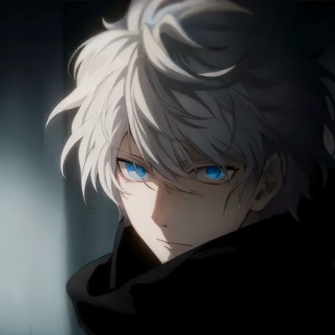 Anime character with white hair and blue eyes staring at the camera, Tall anime character with blue eyes, Komaeda Nagito, Primary animation visuals, male anime characters, Sikwe, Hajime Yatate, Komaeda Nagito from danganronpa, anime handsome guy, key anime...