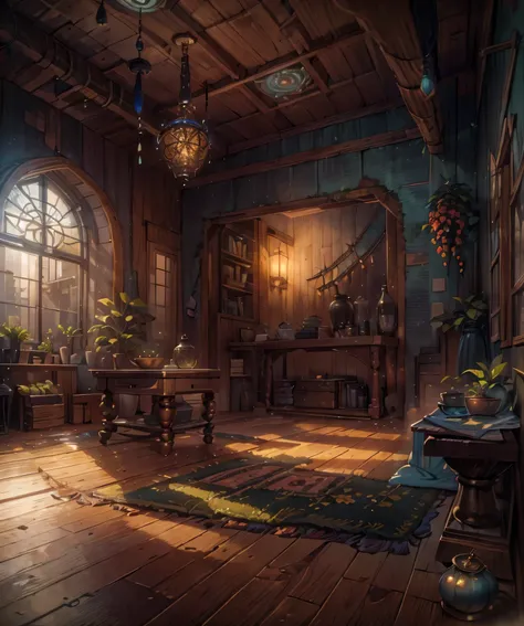 Indoor, mysterious, fantasy elements, exquisite and unparalleled visual effects, tranquility, mystery, magic, masterpiece: 1.2, super details, realism: 1.37, HDR, UHD, studio lighting, realistic, scenery, soft lighting