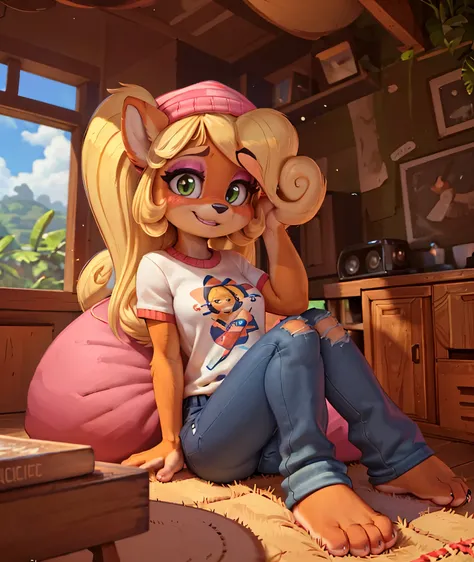 [coco bandicoot], [uploaded to e621.net; (pixelsketcher), (wamudraws)], ((masterpiece)), ((hd)), ((solo portrait)), ((full body)...