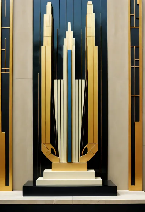 art deco design，Urban sculpture，Abstraction，modern style，Luxury and Luxury