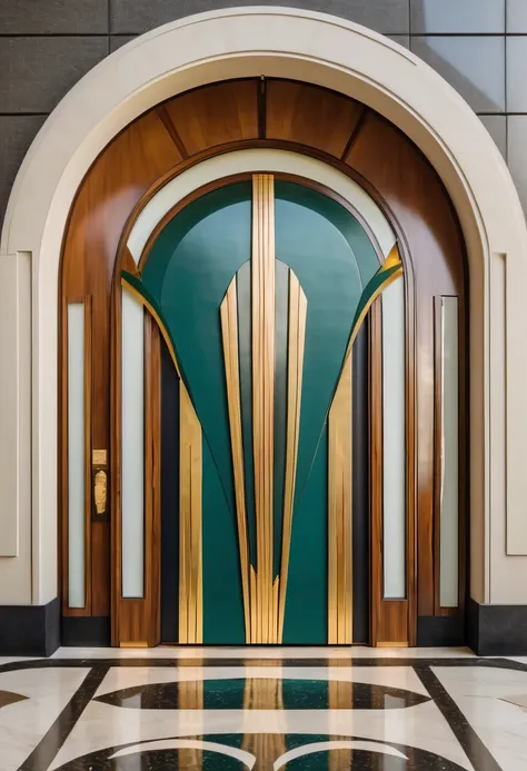 art deco design，large gate，Abstraction，modern style，Luxury and Luxury