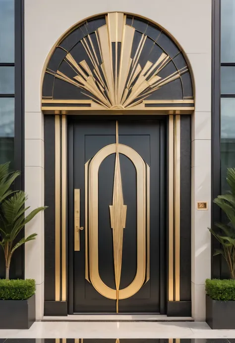 art deco design，large gate，Abstraction，modern style，Luxury and Luxury