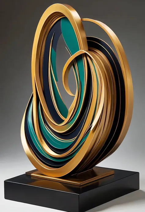 art deco design，three-dimensional sculpture，abstraction，modern style，luxury and luxury