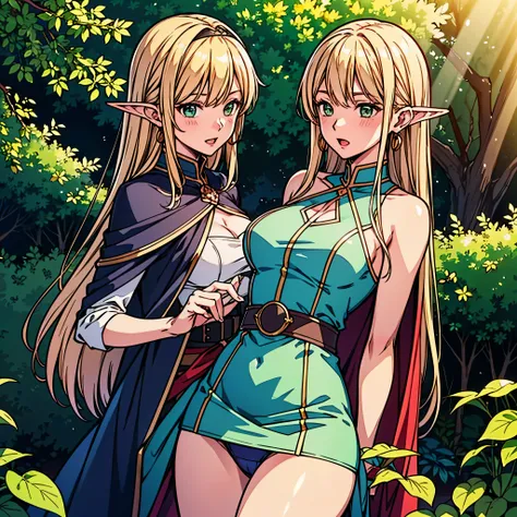 (extremely detailed fine touch:1.2), (natural light, sun light, light rays, dappled light, ray tracing:1.2), mature female , masterpiece, best quality, highly quality , ANI_CLASSIC_deedlit_ownwaifu, www.ownwaifu.com, pointy ears, blonde hair, long hair, el...