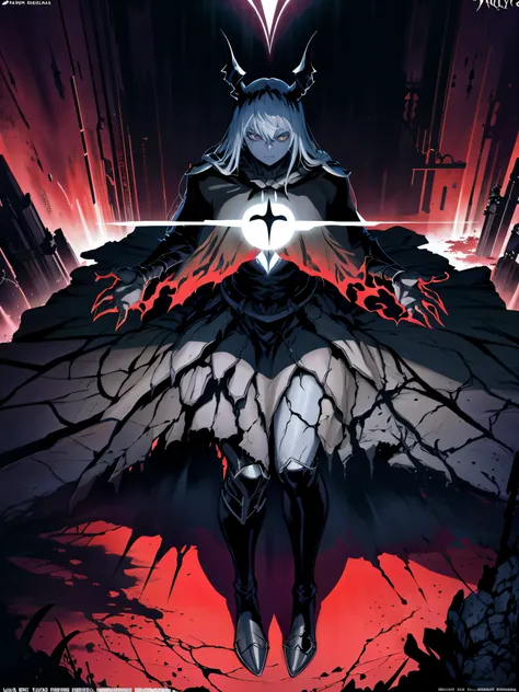 arafy the dark knight in a dark room with a door, big chungus as elden ring boss, key art, fromsoftware, official poster artwork, high detailed official artwork, official artwork, epic full color illustration, epic light novel cover art, eery, epic light n...