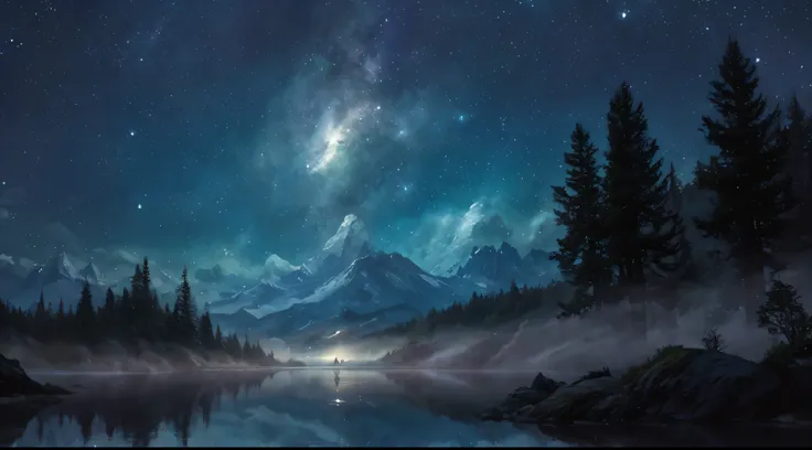 (melhor qualidade,4k,high resolution,obra de arte:1.2),ultra-detalhado,(realista:1.37),night time,cena pitoresca ao luar,serene waters,cachoeira iluminada,ambiente misterioso,magical night,costa enluarada,reflexo cintilante do luar,ethereal atmosphere,Peac...