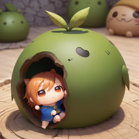 best quality, (chibi character, super deformed, full body, big head:1.5, 3D), cute chibi characters waiting in the nest for their parents to return, fantasy