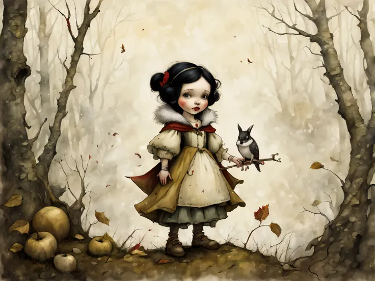 Snow White in the style of jean baptiste monge