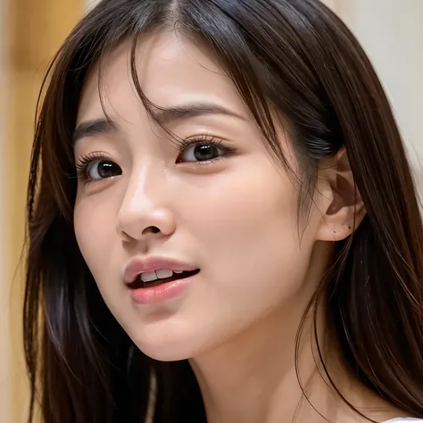 Japanese、Slightly chiseled facial features、Each part of the face is clearly defined、Impressive even when meeting for the first time、Passionate atmosphere、Double eyelids、big mouth、A woman who looks attractive