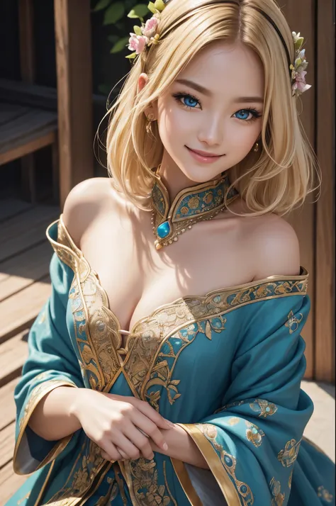 8K,(dark shot:1.1)The whole body of the princess,sexy princess costume(absurd、High resolution、super detailed)、One womans whole body、red and white princess sexy costume、bigger、Blonde short bob、slender giant、blue eyes、long sleeve、small eyes and small face、in...