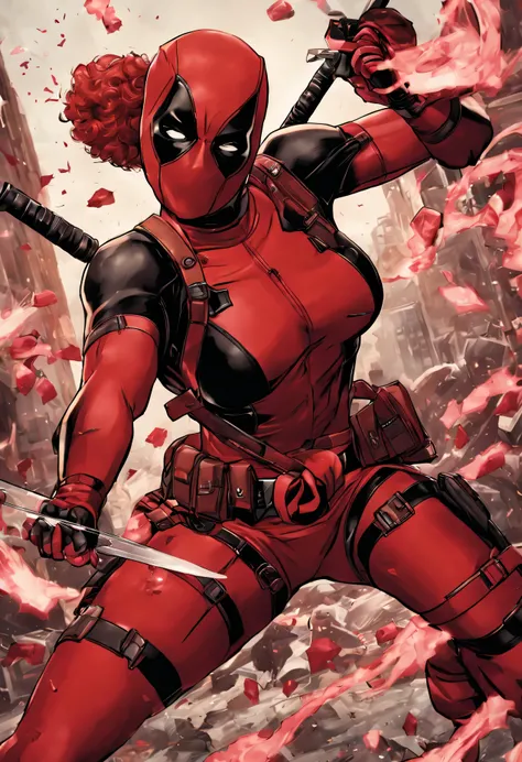 wanda wilson, female deadpool, fighting scene