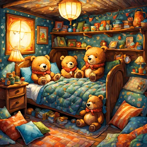 cutean illustration,underground:endures:in the hole,bear family:animal:hibernating:cute:nestle:sleep:comfortable and warm:looks ...