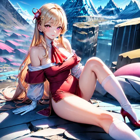 official art, masterpiece, sharp focueautiful gorgeous cute Korean woman:1.3), (beautiful cute korean:1.3), (beautiful and aesthetic:1.4), korean beauty, Delicate and beautiful hair and eyes and face, realistic, ultra detailed, beautiful girl, blue sky, gl...