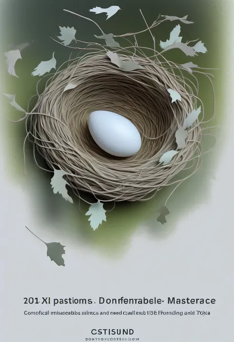 Nest，pastel tones，Light style，Comfortable and calm，nature，warm and cozy，garden，hyper detailed masterpiece, Dynamic, good quality,Floating Extra Large Ethereal Dream DonMW15pXL  