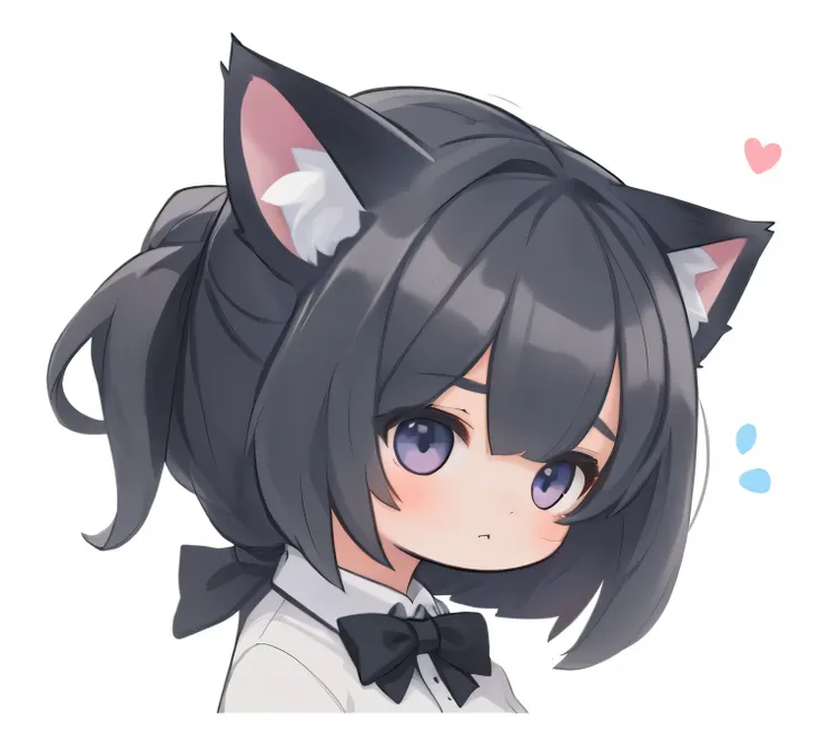 girl staring at cat ears