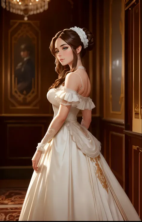 Full body image, brown hair, blue eyes, ana de armas, hair with many details, coy smile, 8k, fanart best artstation, render photorealistic girl, art in the style of guweiz, inspired by WLOP, ig model | artgerm, deviantart artstation cgscosiety, At a party ...