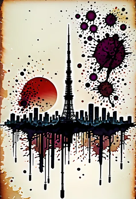 (masterpiece in maximum 16k resolution:1.6),((ink_splatter_art):1.3),((tokyo_paint_splatter_art):1.5) ((darkest_insane_silhouett...