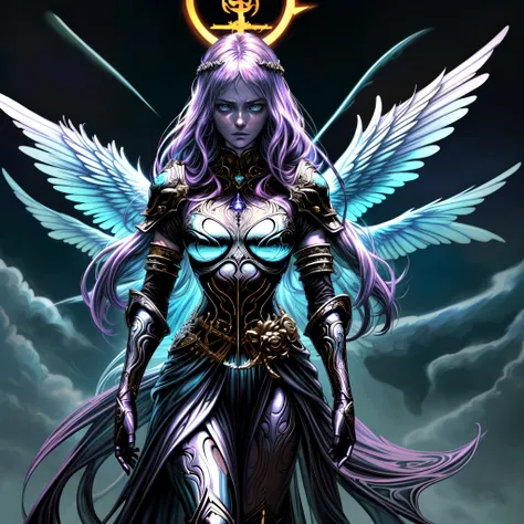 8k, ultra detailed, masterpiece, best quality, (extremely detailed), arafed, dnd art, panoramic view, full body, aasimar cleric casting a flaming spell,  aasimar, female, (Masterpiece 1.3, intense details), female, cleric, holy warrior, casting radiant spe...