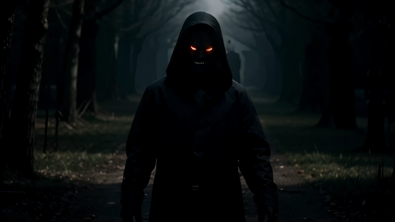 Play the shadowy figure within the short film, an evil entity that personifies the torments of the past, as it faces the protagonist in a terrifying confrontation.