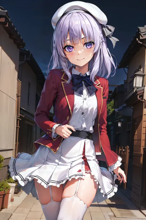 BREAK (masutepiece:1.2), Best Quality, High resolution, Unity 8k壁纸, (Beautiful detailed eyes:1.6), extra detailed face, Perfect Lighting, extremely details CG,女の子1人、独奏、Arisu、(Viewers Perspective、cowboy shot:1)、(Light purple hair、White hair、Medium Hair) 、A...