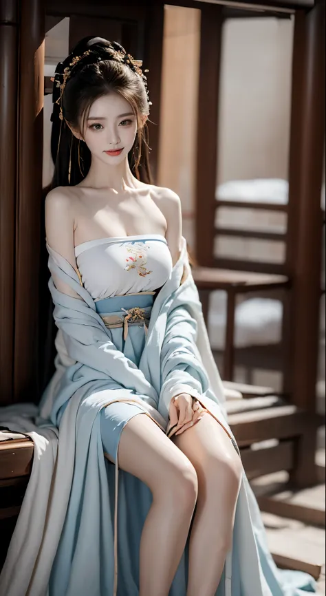 best picture quality，very detailed，extremely high resolution，perfect body proportions，works by top photographers。beautiful hanfu...