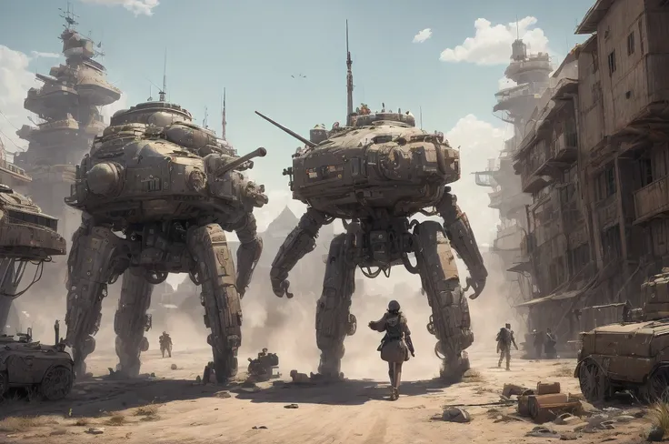 Ultra-realistic 16K CG, masterpiece, Best Composition, Photo quality, work of art, Against the background of the impregnable citadel of the empire, in the background are tall battle towers with huge heavy cannons, Detailed Imperial Star superdreadnought , ...