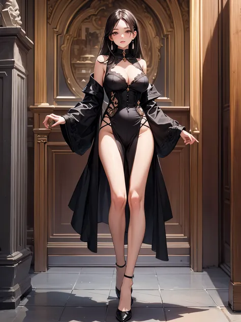 ((highest quality)),(ultra high resolution),(Super detailed),(detailed description),((best CG)),(best work of art),super precision art,great drawing art,(Art with precise details:1.5), (1 woman:1.5),colorful corset dress:1.6,beautiful and well-shaped face:...