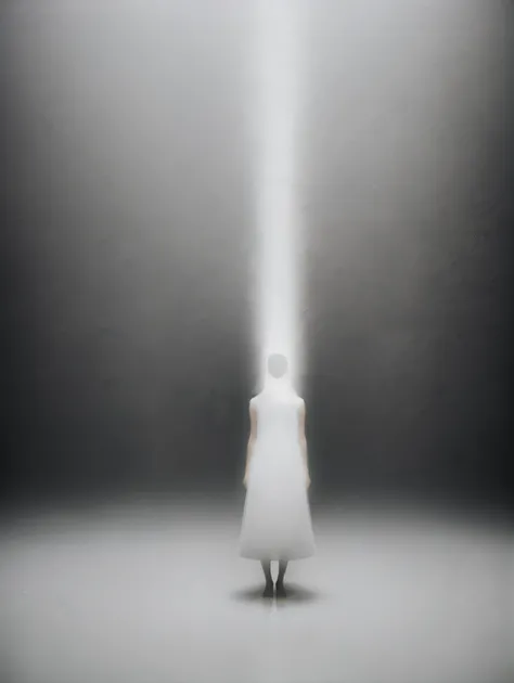 blend Hiroshi Sugimotos minimalist style with Kazuki Takamatsus depth-mapped ethereality, capturing the essence of timelessness and human emotion