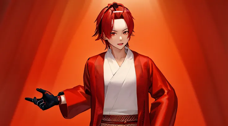 Anime - style image of a woman in a red coat and white shirt, ((wearing nobility&#39;robe of)), wearing a haori, anime male characters, Yasuke 5 0 0 px model, Orange - Anime Boy with Hair, Anime-style characters, inspired by Nishikawa Sukenobu, Inspired by...