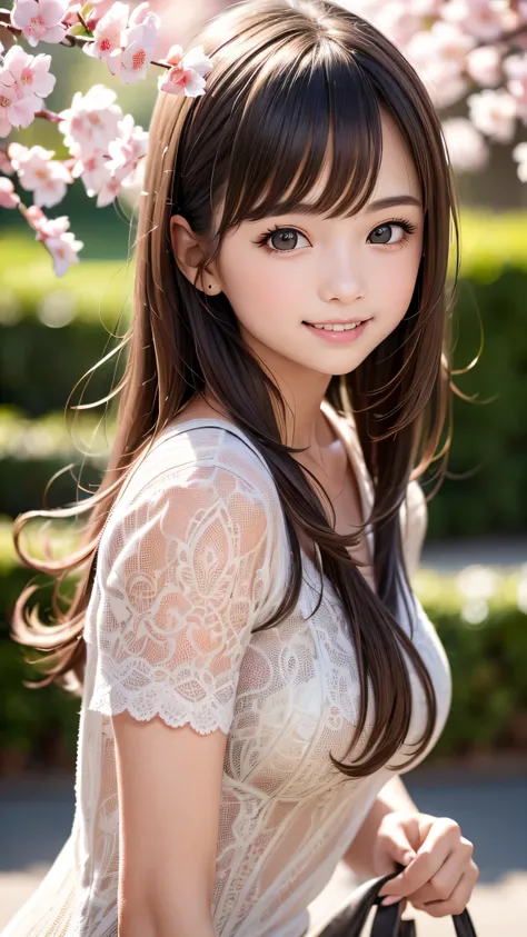 (1young girl), cute face, kawaii, Brown hair, instagram beautiful girl photos, great smiles, (Best Quality:1.3), (Ultra-detailed), (extremely detailed CG unified 8k wallpaper), Highly detailed, High-definition raw color photos, Professional Photography, ch...