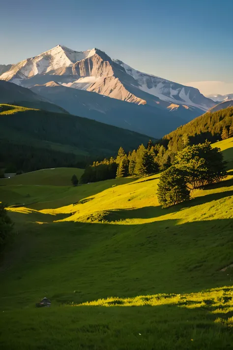 beautiful mountains with a green vibe