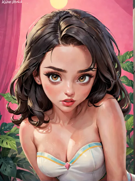 (best quality,highres,masterpiece:1.2),ultra-detailed,realistic eyes,beautiful detailed lips,extremely detailed eyes and face,long eyelashes,Brie Larson-esque face:1.1,aspects of Selena Gomez, Vanessa Hudgens, and Hailee Steinfeld:1.1,Colombian body:1.1,er...