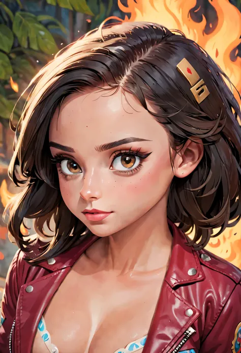 (best quality,highres,masterpiece:1.2),ultra-detailed,realistic eyes,beautiful detailed lips,extremely detailed eyes and face,long eyelashes,Brie Larson-esque face:1.1,aspects of Selena Gomez, Vanessa Hudgens, and Hailee Steinfeld:1.1,Colombian body:1.1,er...