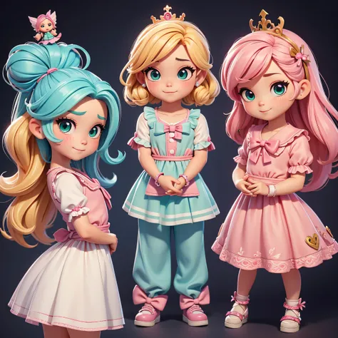 Create an 8K version of the baby character from Farmers . Boneca Chibi Fazendeira: Deve ficar charmoso e bonito, Preserve the iconic elements of the original character. Fazendeira Chibi deve ter um rosto redondo com grande, olhos brilhantes, long eyelashes...