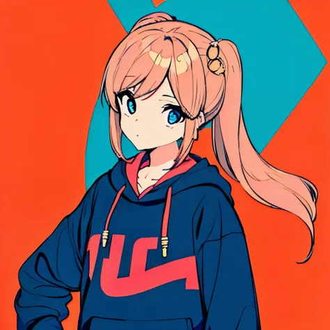 street girl、hoodie、Pop backgrounds