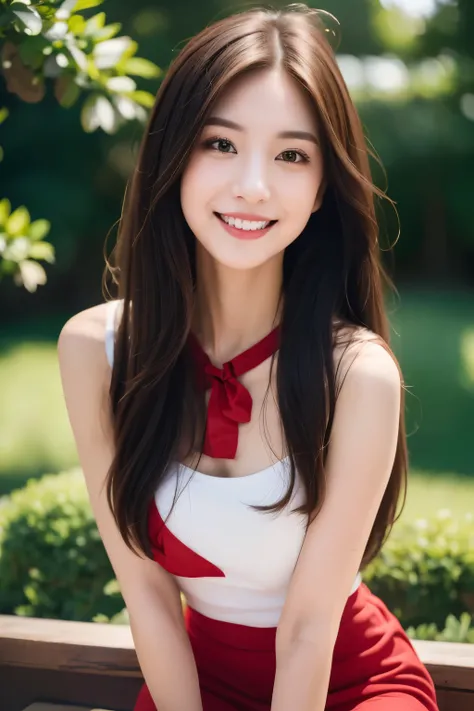 (8K, Best Quality, Masterpiece: 1.2), (Realistic, Photorealistic: 1.37), Super Detail, 1 Girl, Pretty, Solo, (Red Nose), (Smile: 1.15), (Mouth Closed) ) small breasts, beautiful eyes, (long hair: 1.2), floating hair Novafrog style, upper body