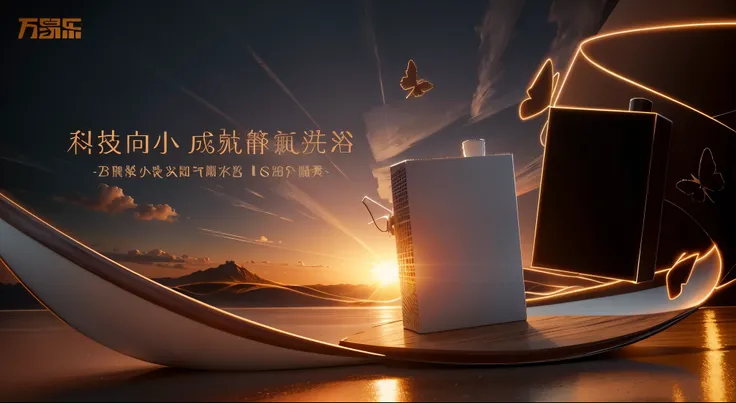 Air fryer on the table，Ocean，天空中的Ocean鸥，dusk，Evening clouds，The golden sun rises in the distance， Ocean浪，Ocean鸥，Modern high-rise buildings in the distance ， chiaroscuro, ultra high definition, 8k, best picture quality ,realistically，photorealism，cupboard，L...