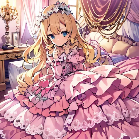 ((((Super high quality)))),highest quality, masterpiece, highest resolution, artwork, super それにget used to it, many get used to it, get used to it, それにget used to it,(young face),(cute little face),(pretty girl),(10 years old),((white skin)),((blonde)),((b...