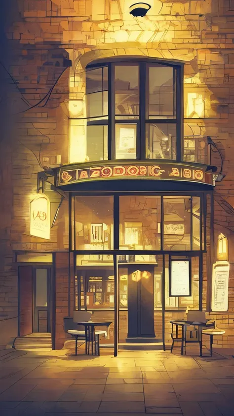 Inside a vintage jazz club at night, soft glow from overhead pendant lights, patrons immersed in the music, shadows dancing on brick walls, a serene and enchanting atmosphere, Illustration, employing digital art techniques to accentuate contrasts and the m...