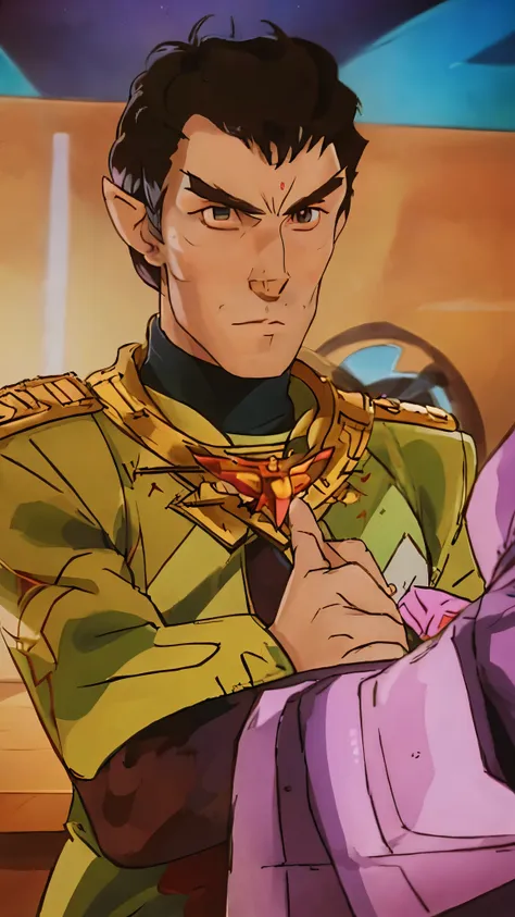 1 male romulan pointy eyebrows pointy ears forehead ridge