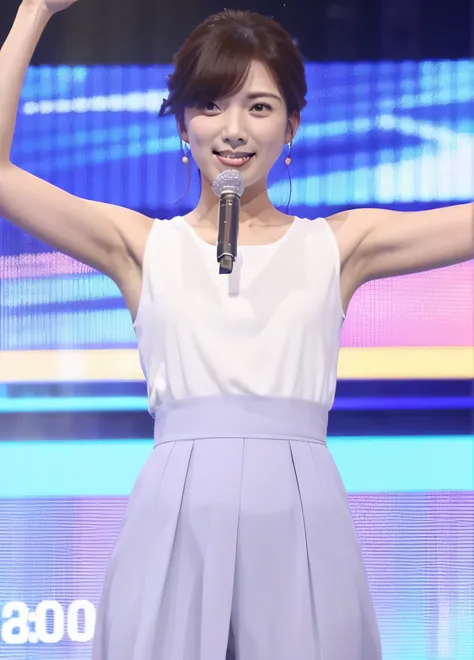 masterpiece,highest quality,is taller,   1 girl, (announcer),armpit