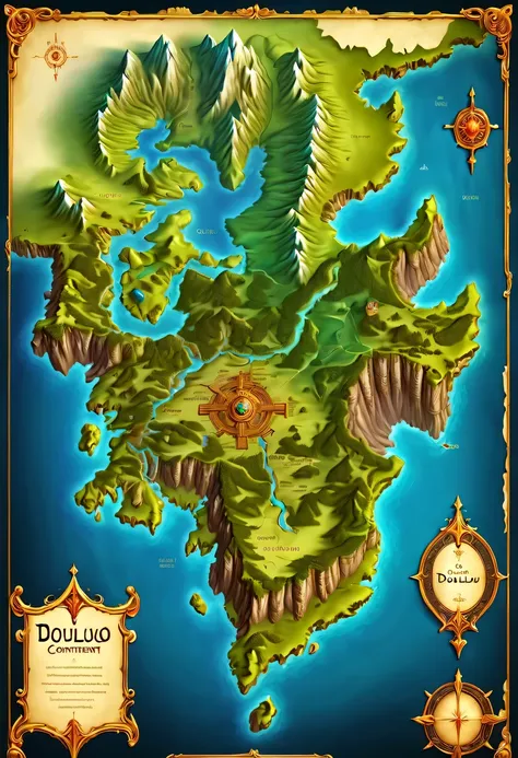 Map of Douluo Continent，3D，fantasy，myth，